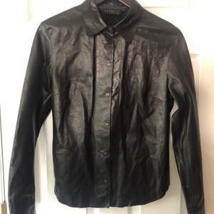 Stylish Leather snap shirt